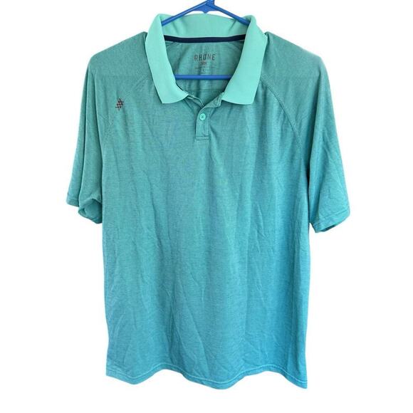 Rhone Delta Pique Polo Men's Performance DPP-181 Green L Athleisure Athletic - Picture 1 of 9